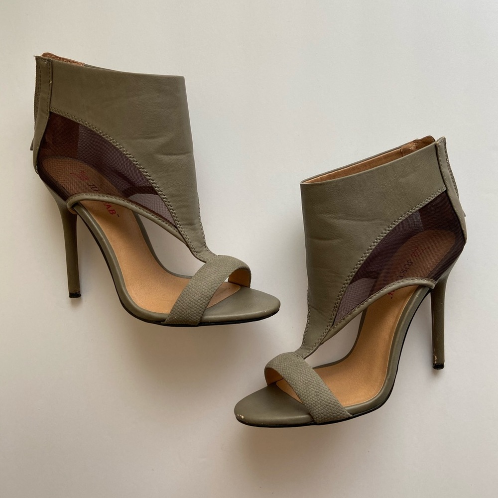 JustFab Mesh Open Toe Heel